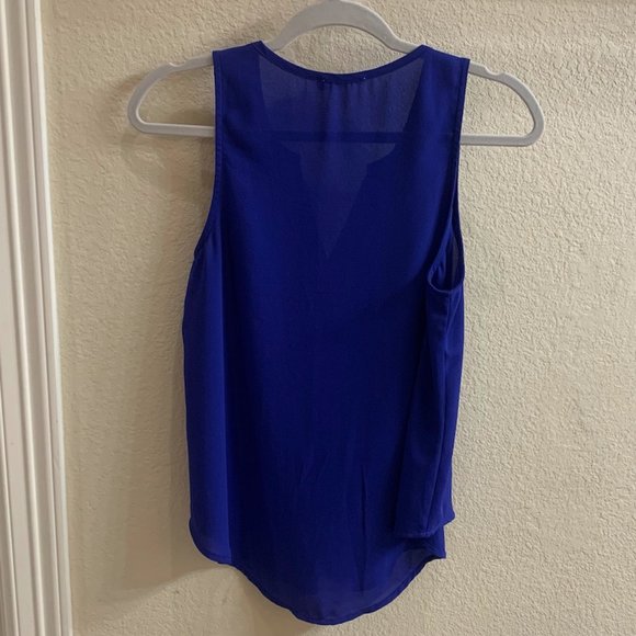 Vibrant Blue Flowy Blouse, size S - Picture 2 of 2